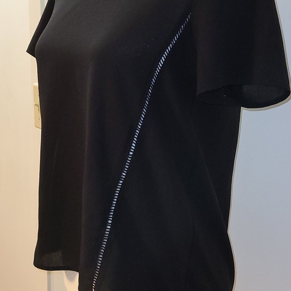 Paper Crane black sheer shirt with cut outs - Picture 3 of 9
